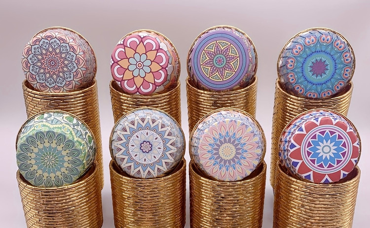 کپسول کاپ کیک گرد لبه طلایی بسته ۲۰عددی