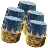کپسول کاپ کیک گرد لبه طلایی بسته ۲۰عددی